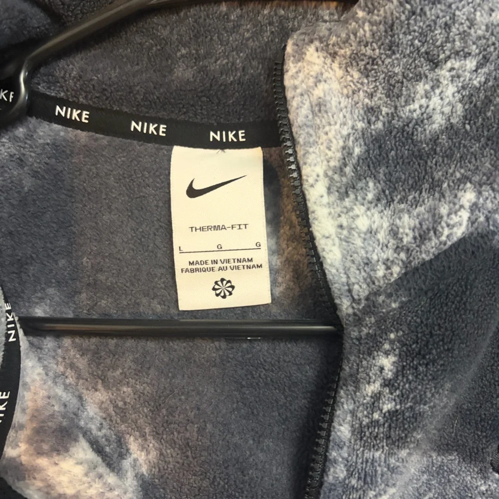 Nike Women's Black & White Tie-Dye 1-4 Zip Jacket